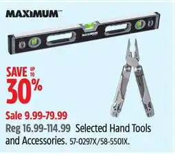 Canadian Tire MAXIMUM Selected Hand Tools and Accessories offer