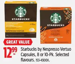 Canadian Tire Starbucks by Nespresso Vertuo Capsules offer