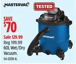 Canadian Tire 60L Wet/Dry Vacuum offer