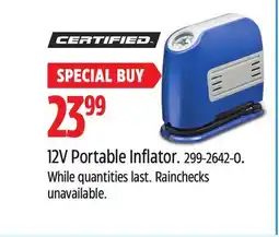 Canadian Tire 12V Portable Inflator offer