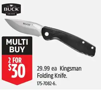 Canadian Tire Buck Knives Kingsman Folding Knife offer