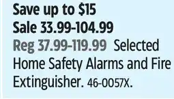 Canadian Tire Selected Home Safety Alarms and Fire Extinguisher offer