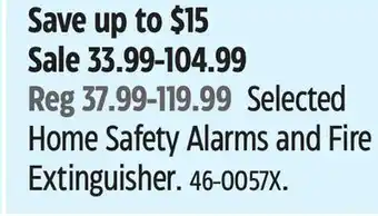 Canadian Tire Selected Home Safety Alarms and Fire Extinguisher offer