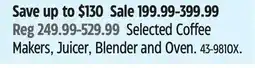 Canadian Tire Selected Breville Coffee Makers, Juicer, Blender and Oven offer