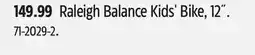 Canadian Tire Raleigh Balance Kids' Bike offer