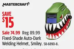 Canadian Tire Fixed-Shade Auto-Dark Welding Helmet, Smiley offer