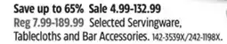 Canadian Tire Selected Servingware, Tablecloths and Bar Accessories offer
