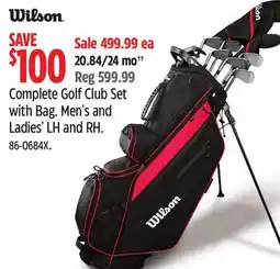 Canadian Tire Complete Golf Club Set with Bag offer