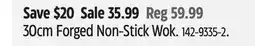Canadian Tire PADERNO 30cm Forged Non-Stick Wok offer