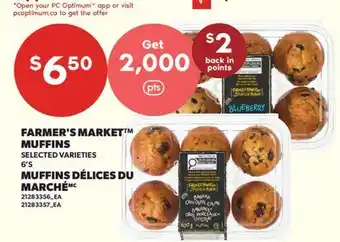Valu-mart MUFFINS DÉLICES DU MARCHÉ, 6'S offer
