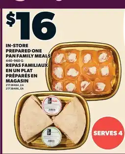 Valu-mart REPAS FAMILIAUX EN UN PLAT PRÉPARÉS EN MAGASIN offer