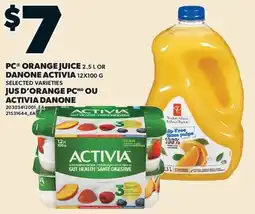 Valu-mart JUS D'ORANGE PC, 2.5 L OU ACTIVIA DANONE offer
