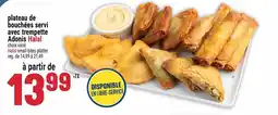 Marché Adonis Plateau de bouchées servi avec trempette adonis halal offer