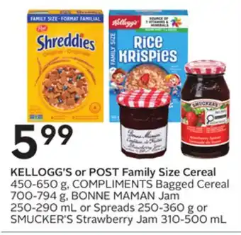 Sobeys Family Size Cereal offer