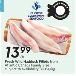 Sobeys Fresh Wild Haddock Fillets from Atlantic Canada Family Size offer