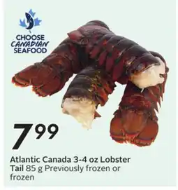 Sobeys Atlantic Canada 3-4 oz Lobster Tail offer