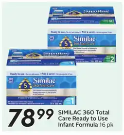 Sobeys 360 Total Care Ready to Use Infant Formula offer