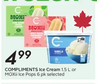 Sobeys COMPLIMENTS Ice Cream offer