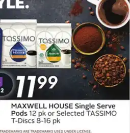 Sobeys MAXWELL HOUSE Single Serve Pods offer