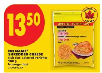 No Frills NO NAME SHREDDED CHEESE offer