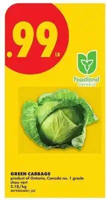 No Frills GREEN CABBAGE offer