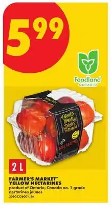 No Frills FARMER'S MARKET YELLOW NECTARINES offer