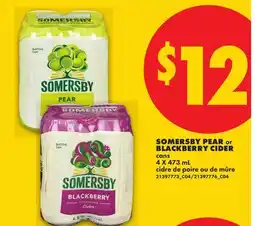 No Frills SOMERSBY PEAR OR BLACKBERRY CIDER offer