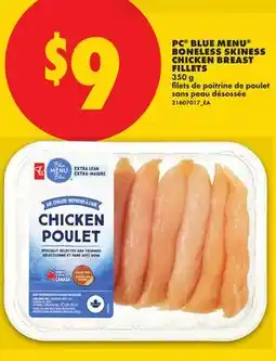 No Frills PC BLUE MENU BONELESS SKINLESS CHICKEN BREAST FILLETS offer