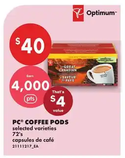 No Frills PC COFFEE PODS, 72's offer