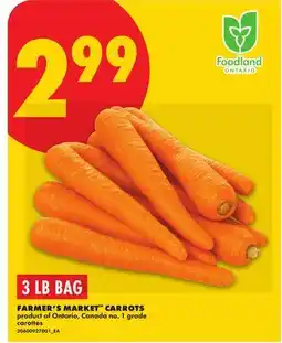 No Frills FARMER'S MARKET CARROTS, 3 LB BAG offer