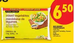 No Frills NO NAME VEGETABLES offer