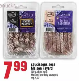 Marché Adonis Maison Fayard Dry Sausages offer