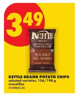 No Frills KETTLE BRAND POTATO CHIPS, 156/198 g offer