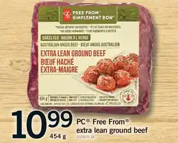 Fortinos PC FREE FROM EXTRA LEAN GROUND BEEF offer