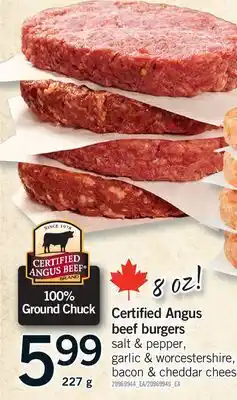 Fortinos CERTIFIED ANGUS BEEF BURGERS offer