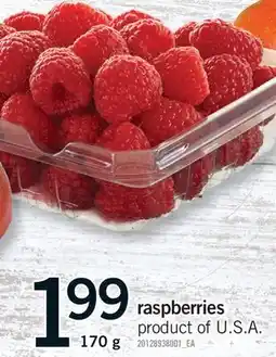 Fortinos RASPBERRIES offer