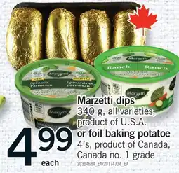 Fortinos MARZETTI DIPS, 340 G OR FOIL BAKING POTATOE, 4'S offer