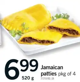 Fortinos JAMAICAN PATTIES, pkg of 4 offer