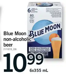 Fortinos BLUE MOON NON-ALCOHOLIC BEER offer