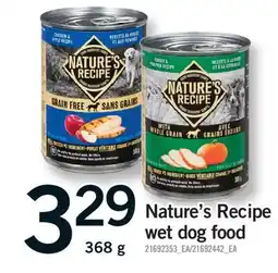 Fortinos NATURE'S RECIPE WET DOG FOOD offer