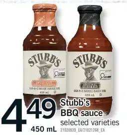 Fortinos STUBB'S BBQ SAUCE offer
