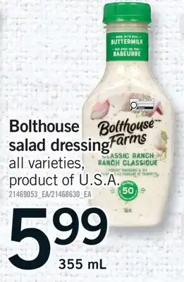 Fortinos BOLTHOUSE SALAD DRESSING offer