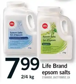 Fortinos LIFE BRAND EPSOM SALTS, 2/4 kg offer