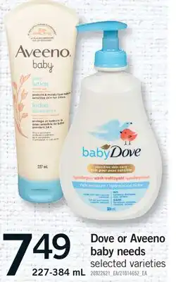 Fortinos DOVE OR AVEENO BABY NEEDS offer