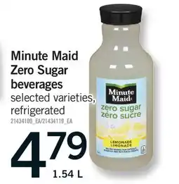 Fortinos MINUTE MAID ZERO SUGAR BEVERAGES offer