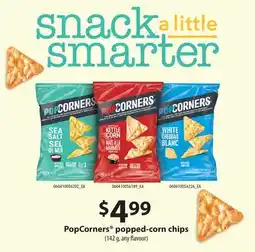 Fortinos POPCORNERS POPPED-CORN CHIPS offer
