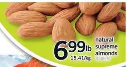 Fortinos NATURAL SUPREME ALMONDS offer