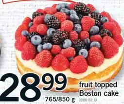 Fortinos FRUIT TOPPED BOSTON CAKE, 765/850 g offer
