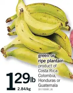 Fortinos GREEN-OR RIPE PLANTAIN offer