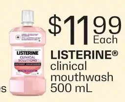 Fortinos LISTERINE CLINICAL MOUTHWASH offer